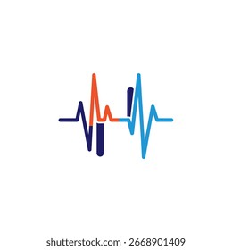 Abstract graphic design of overlapping heart rate waveforms in multiple colors.