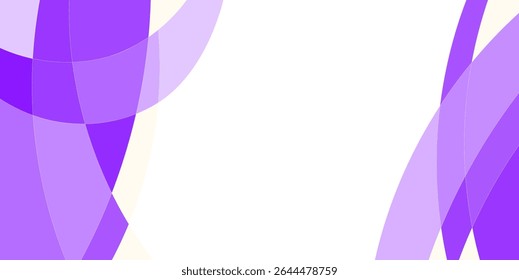 Abstract graphic design with overlapping shapes and soft purple tones