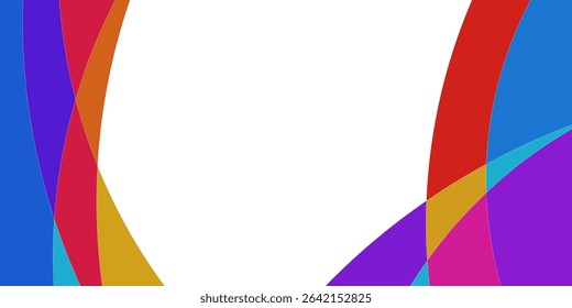 Abstract graphic design with overlapping vibrant shapes