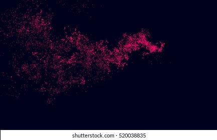 Abstract Graphic Design of Particle Composition.