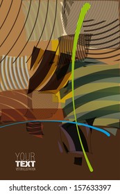 Abstract graphic design poster with place for text