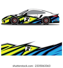 Diseño gráfico abstracto de pegatinas de vinilo para carreras de carros de carreras