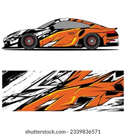 Diseño gráfico abstracto de pegatinas de vinilo para carreras de carros de carreras