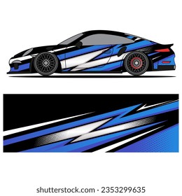 
Abstract graphic design of racing vinyl sticker for racing car advertising
