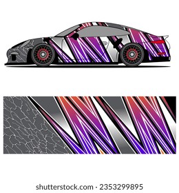 
Abstract graphic design of racing vinyl sticker for racing car advertising