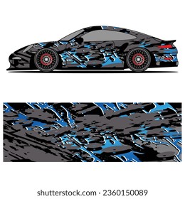 Diseño gráfico abstracto de pegatinas de vinilo para carreras de carros de carreras