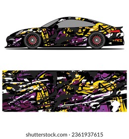
Abstract graphic design of racing vinyl sticker for racing car advertising