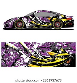 
Abstract graphic design of racing vinyl sticker for racing car advertising