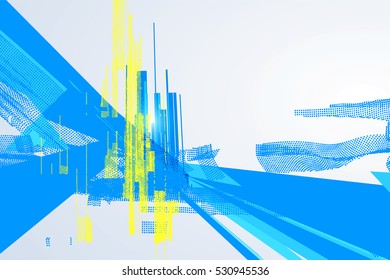 Abstract graphic design, a sense of science and technology background.