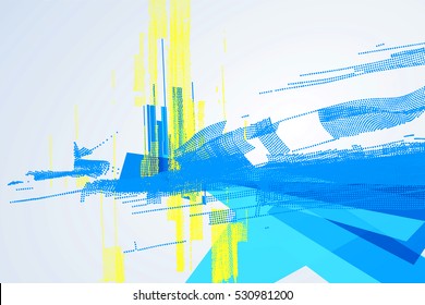 Abstract Graphic Design, A Sense Of Science And Technology Background.