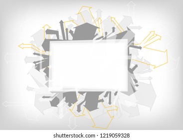 abstract graphic design template with copy space and graffiti style arrows background