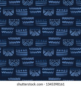 Abstract graphic doodle texture seamless pattern. Ethnic tribal geo stripe vector illustration. Modern wallpaper graphic design. Hand drawn scandi style scribble shapes for home decor background. 