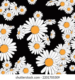 abstract graphic drawing daisy pattern background wallpaper, home decor, packaging, wrapping, fabric, Fashion.