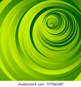 Abstract graphic element with concentric, radial circles