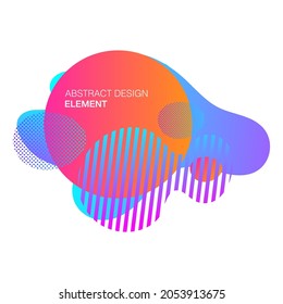 Abstract graphic element. Dynamic colored gradient shapes and lines. Template ready for logo design, flyer or presentation