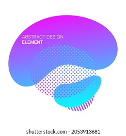 Abstract graphic element. Dynamic colored gradient shapes and lines. Template ready for logo design, flyer or presentation