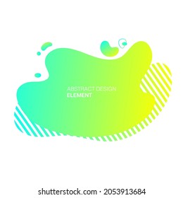 Elemento gráfico abstracto. Formas y líneas de degradado de color dinámico. Plantilla preparada para el diseño, volante o presentación del logotipo