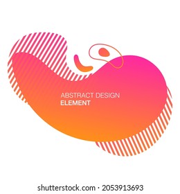 Elemento gráfico abstracto. Formas y líneas de degradado de color dinámico. Plantilla preparada para el diseño, volante o presentación del logotipo