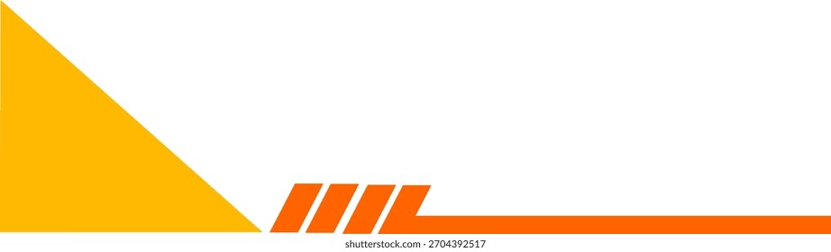 Conjunto de elementos gráficos abstratos, design plano moderno, fundo amarelo alaranjado, composição mínima.