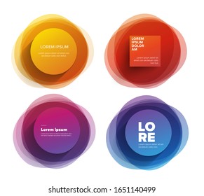 Abstract graphic element spots template