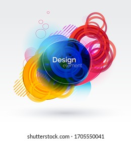 Abstract graphic elements - dynamical colored forms. Abstract gradient banners with flowing liquid shapes. Template for various designs: a logo, flyer or presentation.
