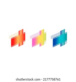 Abstract graphic elements. Gradient gematrical banners for logo, flyer or presentations. Vector illustration.