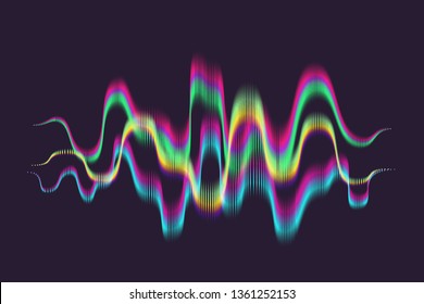 Abstract Graphic Equaliser That Looks like Aurora Borealis or Northern Lights