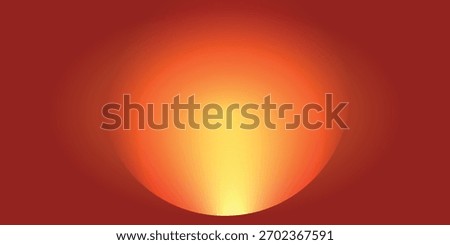 An abstract graphic featuring a glowing, luminous orb with a yellow and orange gradient, set against a deep red background, creating a sense of warmth and light.