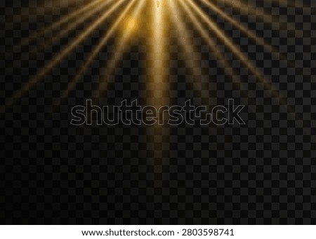 An abstract graphic featuring warm golden light rays emitting from opposite corners on a transparent background