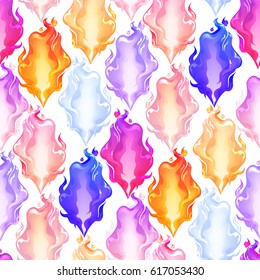 Abstract graphic fire collection in different colors. Vector design element isolated on white background
