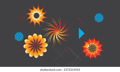 abstract graphic geometric elements. Modern abstract shapes design.  Vector Shapes design
