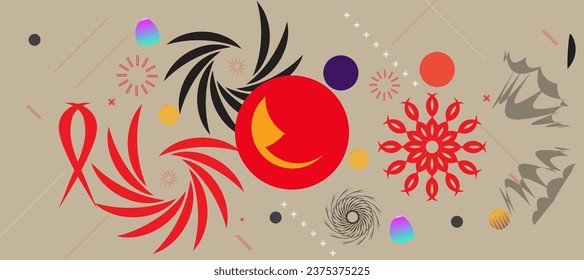 elementos geométricos gráficos abstractos. Diseño de formas abstractas modernas. Ilustración del vector