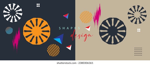 abstract graphic geometric elements. Modern abstract  shapes design. Vector illustration