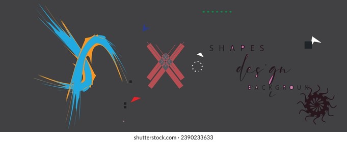 abstract graphic geometric elements. Modern abstract  shapes design. Vector illustration