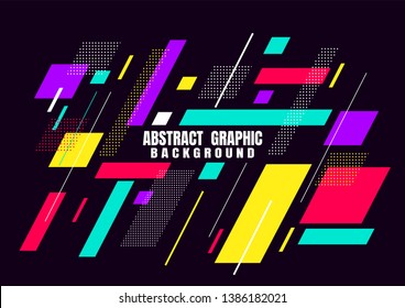 Abstract graphic geometric shapes design for cover, brochure, business card, banner. Vector illustration
