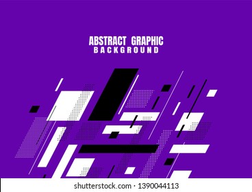 Abstract graphic geometric shapes design for cover, brochure, business card, banner. Vector illustration