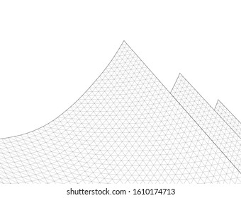 abstract graphic geometry 3d illustration