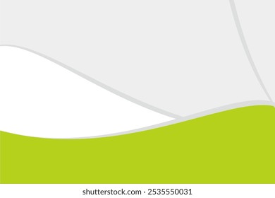 Abstract graphic with green and gray curves, perfect for modern, minimalist backgrounds or branding