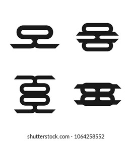 Abstract graphic icon, logo design template, symbol for company, vector set