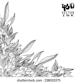 Abstract graphic illustration of flowers in vector format - decorative card or invitation blank