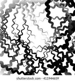 Abstract graphic with irregular, random lines. Artistic monochrome graphic.