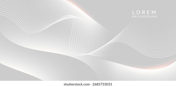 An abstract graphic in light gray to white.
It consists of multiple layers of slender white wavy lines that flow from top to bottom, creating a bright, airy atmosphere.