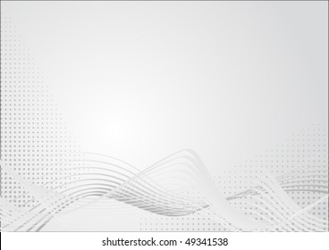 Abstract graphic in light grey colors with curves and raster. Suitable as background for business presentations.