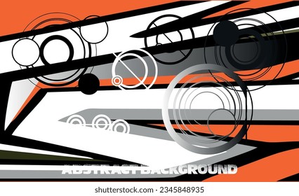 Abstrakter Grafik-Line-Racing-Hintergrund-Kit, Vektordesign für Fahrzeug, Rennwagen, Rallye, Banner und Livereumhüllung