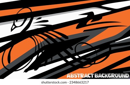 Resumen del diseño vectorial del kit de fondo de carreras de línea gráfica para vehículo, coche de carreras, rally, banner y envoltura de livery