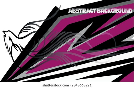 Abstract graphic line racing background kit vector design for vehicle, race car, rally, banner and livery wrapping