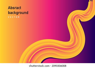 Abstract graphic liquid background. Rainbow shiny wave illustration bright vector design.