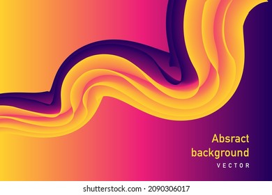 Abstract graphic liquid background. Rainbow shiny wave illustration bright vector design.