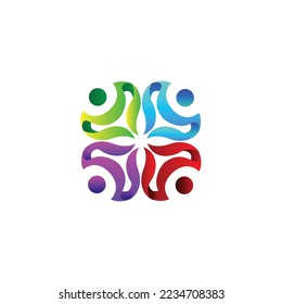 Abstract graphic logo smart team work together business