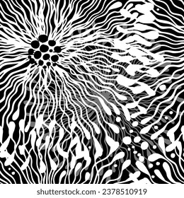abstract graphic monochrome seamless background. hand drawing. Not AI, Illustrat3. Vector illustration